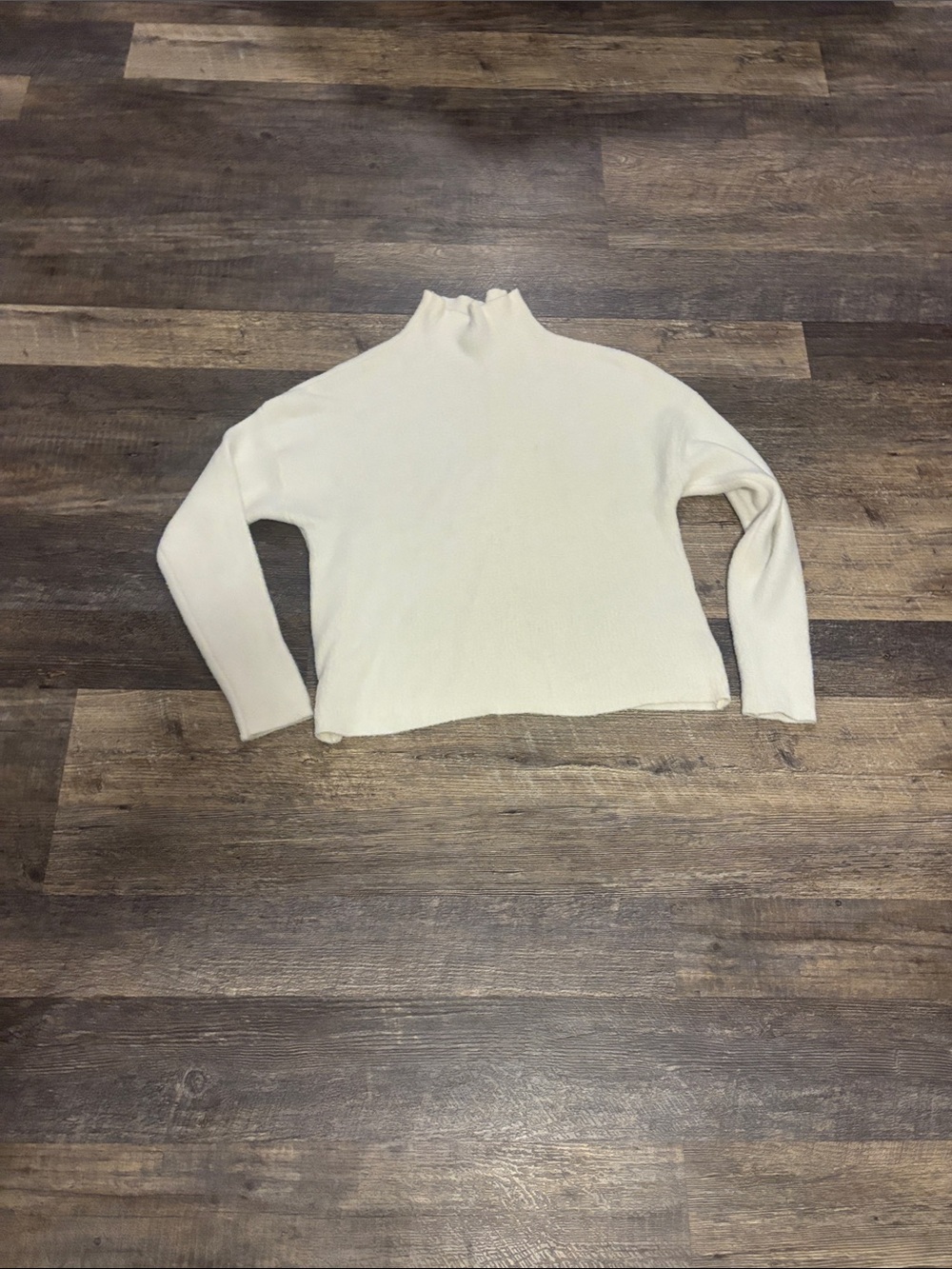 Express Cream Mock Neck Sweater